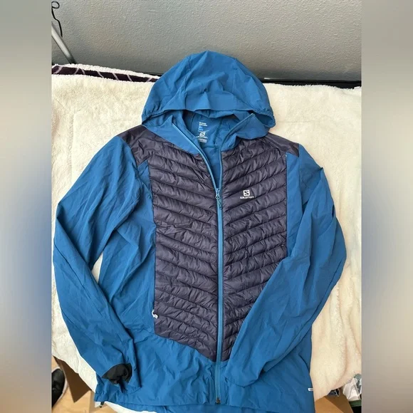 Men’s Salomon haloes down hybrid hoodie - Picture 2 of 9